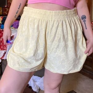 Rue 21 yellow flower terry shorts